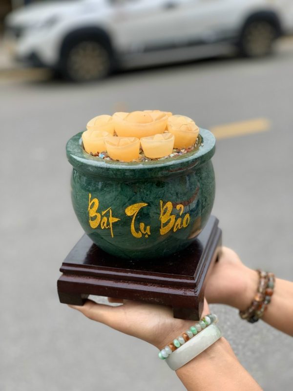 Bát Tụ Bảo Ngọc Xanh Ấn Độ - Hình ảnh 2