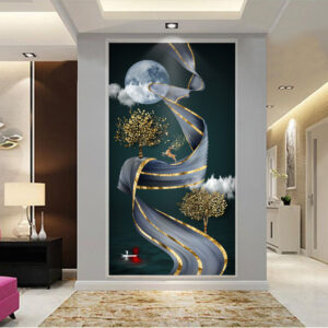 BRO6101 Tranh Hươu Phong Thủy Treo Tường Phong Cách Hiện Đại In Canvas Nổi Bật