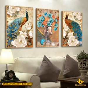 BRO5978 Tranh Chim Uyên Ương Phong Cách Hiện Đại