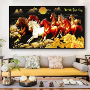 BROH5081 Tranh Mã Đáo Thành Công 3D Đẹp