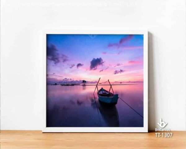 Tranh Trang Trí Phong Cảnh: “Chiếc Thuyền Trong Đêm Hoàng Hôn” TT-1307.