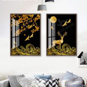 Tranh Chú Hươu Bên Cành Liễu BRO3284