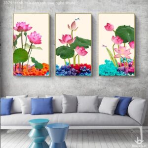 Tranh Hoa Sen Sơn Dầu Nghệ Thuật BRO3379