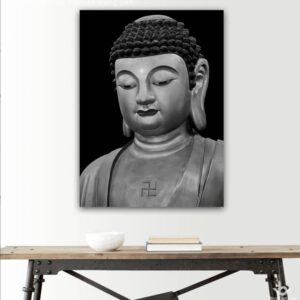 Tranh Phật Thích Ca Trắng Đen BRO3403