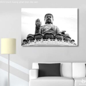 Tranh Tượng Phật Trên Đài Sen BRO3415