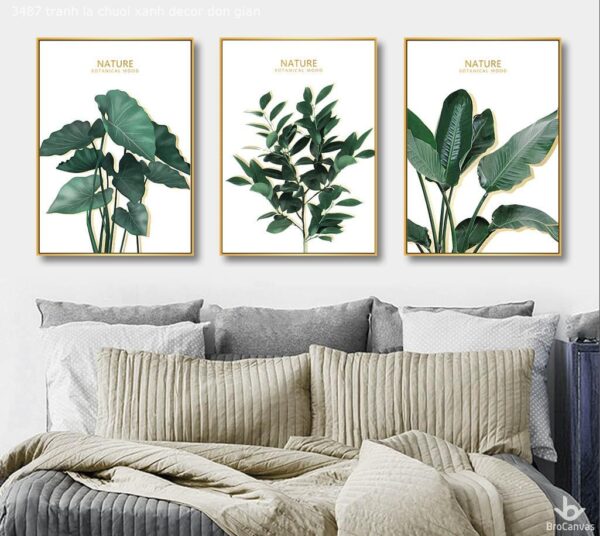 Tranh Lá Chuối Xanh Decor Đơn Giản BRO3487