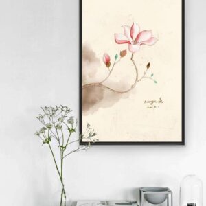 Tranh Cành Hoa Sứ Sơn Dầu BRO3594