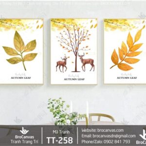 Tranh Trang Trí: “Bộ 3 Cảnh Vật Sang Thu” TT-258