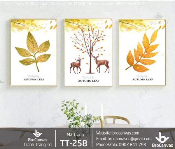 Tranh Trang Trí: “Bộ 3 Cảnh Vật Sang Thu” TT-258