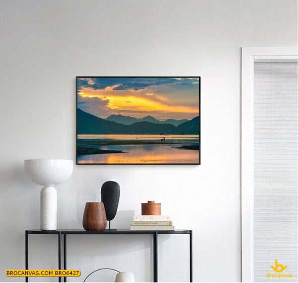 BRO6427 Tranh Treo Tường Cảnh Đầm Lập An Thành Phố Huế