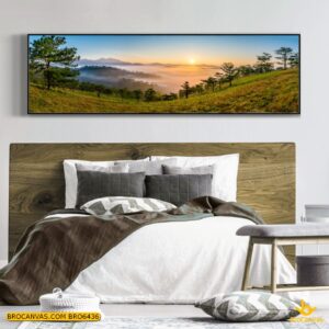 BRO6436 Tranh Cảnh bình minh tuyệt vời ở Đồi Vàng Thung Lũng Vàng Thành Phố Đà Lạt