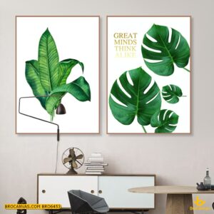 BRO6453 Tranh Lá Trầu Bà Nam Mỹ Lá Chuối