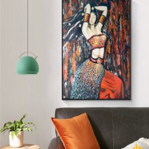 BRO6512 Tranh Cô Gái Quyến Rũ Sơn Dầu