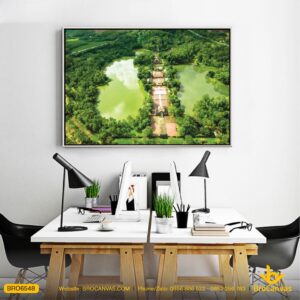BRO6548 Tranh Lăng Minh Mạn Thành Phố Huê Chụp Trên Cao