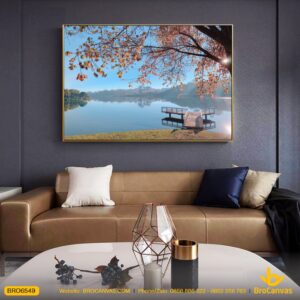 BRO6550 Tranh Cảnh Hồ Xuân Hương Thơ Mộng Thành Phố Đà Lạt