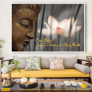 BRO6595 Tranh Phật Giáo Thư Pháp Cuộc Sống Được Mất