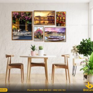 BRO6649 Bộ Tranh Phong Cảnh Hội An Ấm Áp Trong Năng Vàng