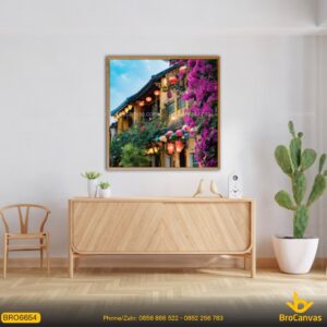 BRO6653 Bộ Tranh Phong Cảnh Phố Cổ Hội An Đơn Sơ, Thơ Mộng