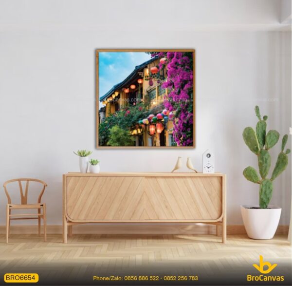 BRO6653 Bộ Tranh Phong Cảnh Phố Cổ Hội An Đơn Sơ, Thơ Mộng