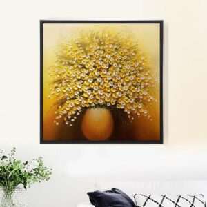 BROH6100 Tranh Canvas Hoa Vàng Đồng Sơn Dầu Đẹp