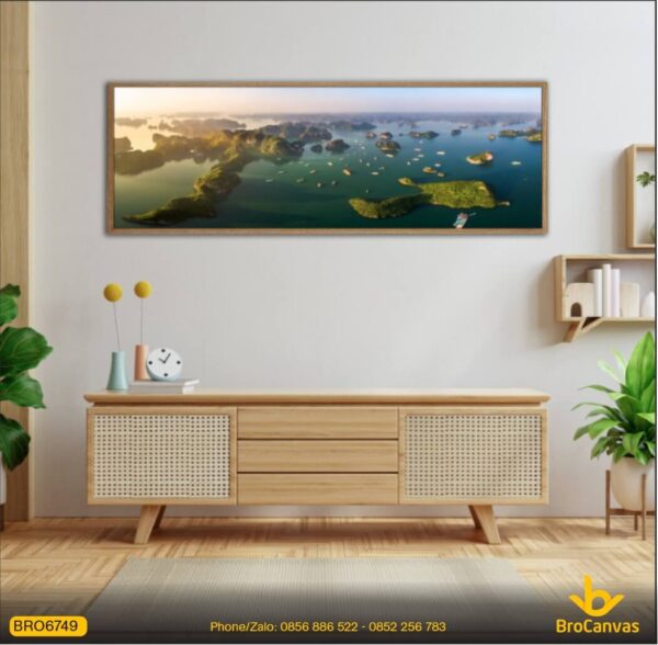 Phong Cảnh Vịnh Hạ Long Toàn Cảnh Làng Chài Nổi Và Đảo Đá BRO6749