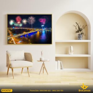 Tranh Phong Cảnh Đà Nẵng Trong Đêm Lễ Hội Pháo Hoa BRO6767