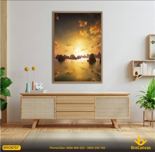 Tranh Phong Cảnh Treo Tường Vịnh Hạ Long BRO6757