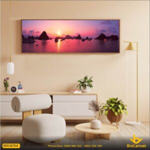 Tranh Phong Cảnh Vịnh Hạ Long Bình Minh Trên Vịnh BRO6754