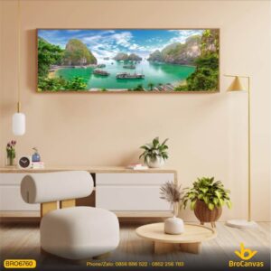 Tranh Phong Cảnh Vịnh Hạ Long Một Góc Cảnh Vịnh BRO6760