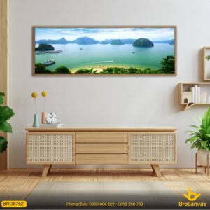 Tranh Phong Cảnh Vịnh Hạ Long Từ Trên Cao BRO6752