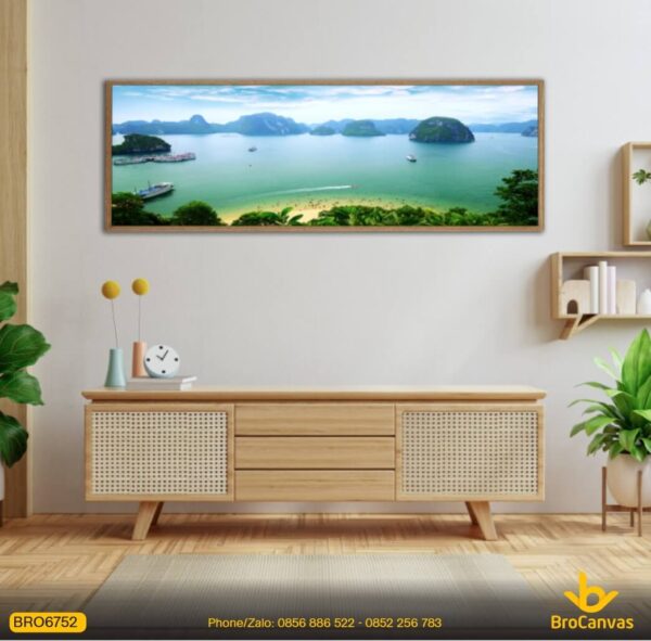 Tranh Phong Cảnh Vịnh Hạ Long Từ Trên Cao BRO6752