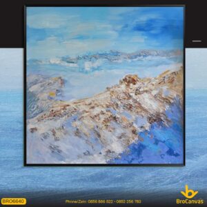 Tranh Sơn Dầu Sông Núi Hòa Nguyện In Canvas BRO6640