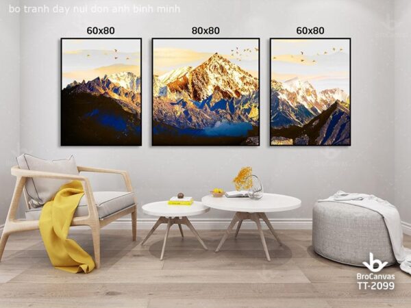 Bộ Tranh Dãy Núi Đón Ánh Bình Minh TT-2099
