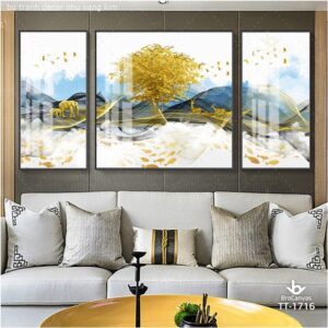 Bộ Tranh Decor Nhũ Vàng Kim TT-1716