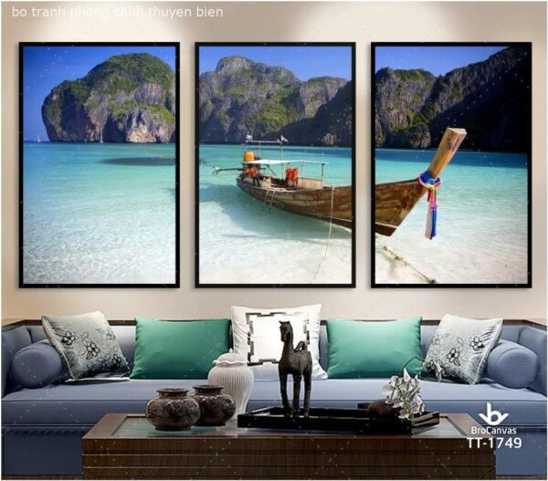 Bộ Tranh Phong Cảnh Thuyền Biển TT-1749