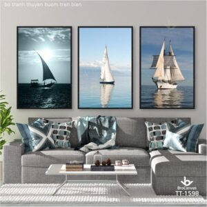 Bộ Tranh Thuyền Buồm Trên Biển TT-1598