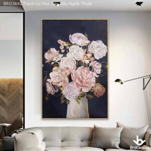 BRO3642 Tranh Lọ Hoa Sơn Dầu Nghệ Thuật