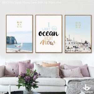 BRO3702 Tranh Phong Cảnh Biển Và Thành Phố