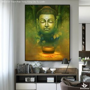 BRO3725 Tranh Phật Trong Rừng Cây Tu Luyện