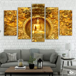 BRO3737 Tranh Tượng Phật Dươi Gốc Cây Bồ Đề