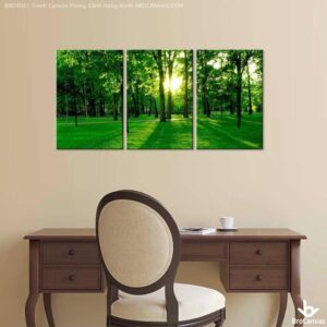 BRO4047 Tranh Canvas Phong Cảnh Rừng Xanh