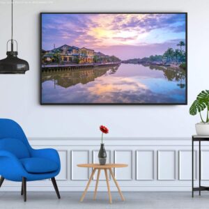 BRO4131 Tranh Sông Hoài Uốn Cong Tại góc Phố Cổ Hội An