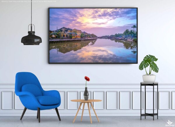 BRO4131 Tranh Sông Hoài Uốn Cong Tại góc Phố Cổ Hội An