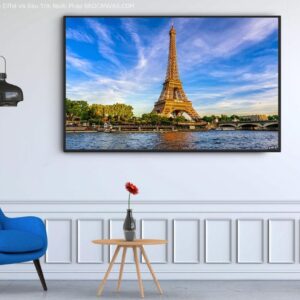 BRO4350 Tranh Tháp Eiffel Và Bầu Trời Nước Pháp