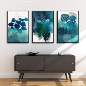BRO4384 Tranh 3D Lá Cây Nhiệt Đới