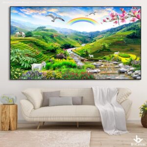 BRO4387 Tranh Phong Cảnh Miền Núi