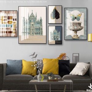 BRO4492 Bộ Tranh Nhà Thờ Đức Bà Paris