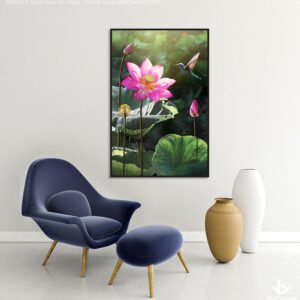 BRO4615 Tranh Hoa Sen Vươn Tới Ánh Sáng