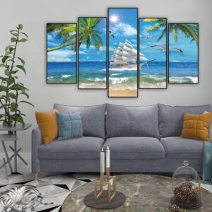 BRO5275 Tranh Canvas Phong Cảnh Biển & Thuyền Buồm