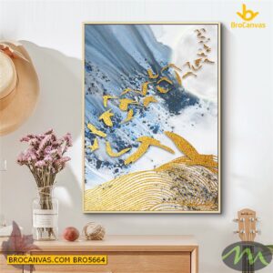 BRO5664 Tranh Trang Trí Decor Đàn Chim Én Bay Lượn